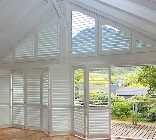 Shutters on patio doors